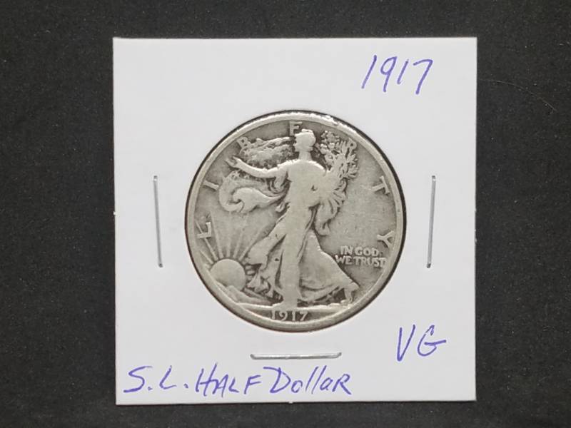 lot 45 image: 1917 Walking Liberty Half Dollar VG