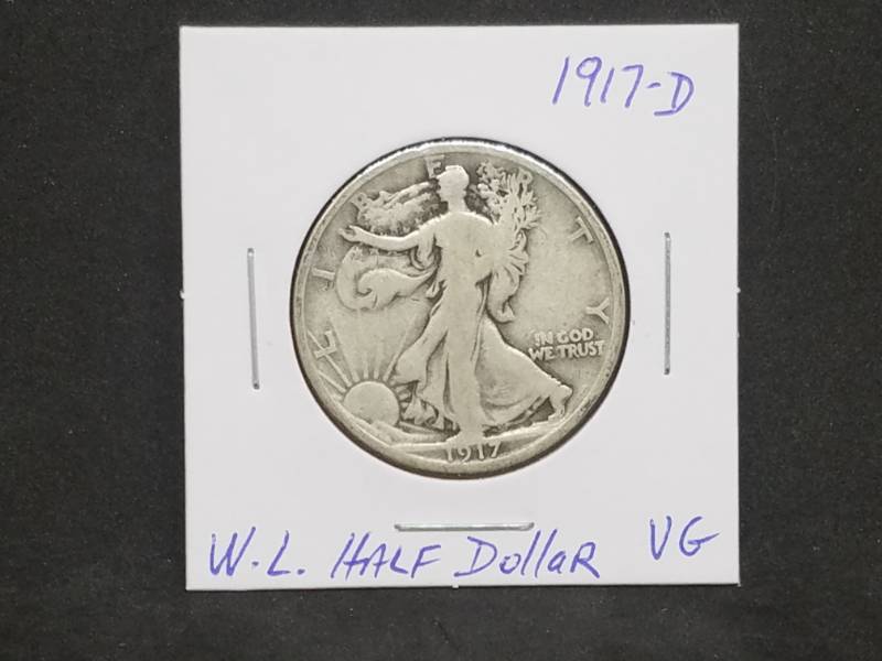 lot 46 image: 1917 D Walking Liberty Half Dollar VG