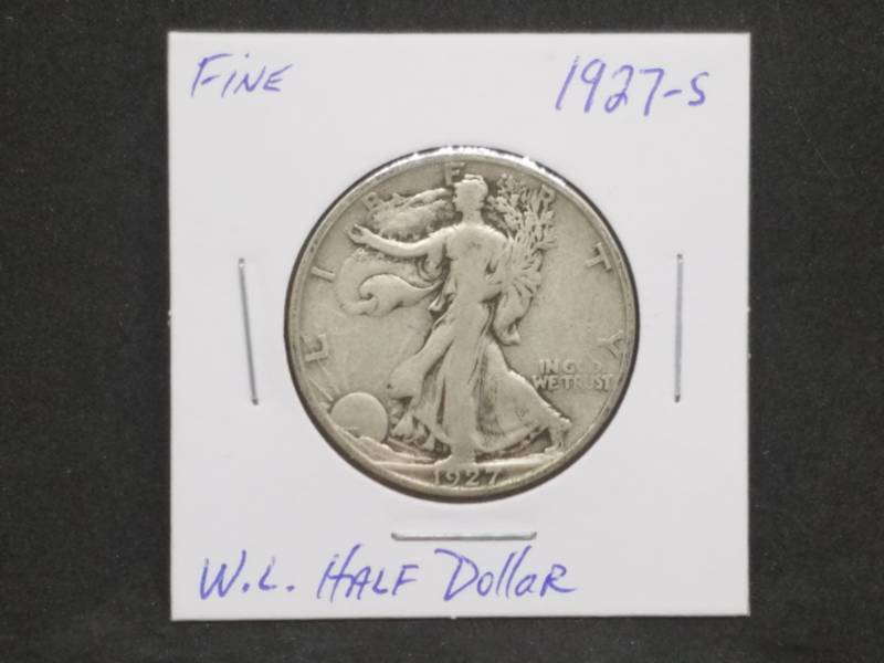 lot 52 image: 1927 S Walking Liberty Half Dollar Fine