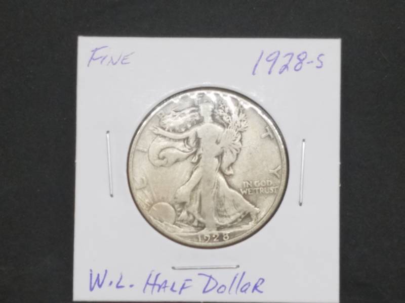 lot 53 image: 1928 S Walking Liberty Half Dollar Fine