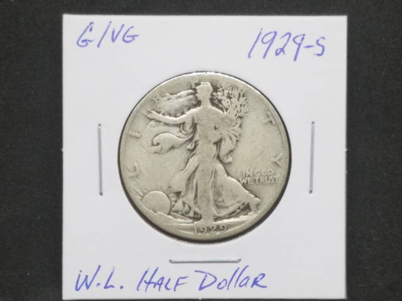 lot 54 image: 1929 S Walking Liberty Half Dollar GVG