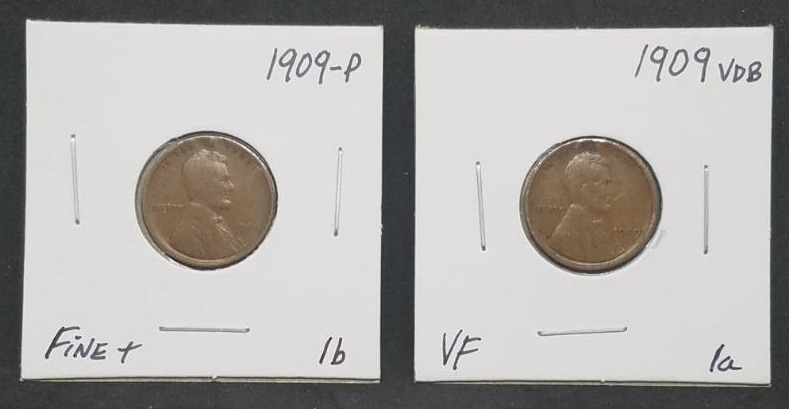 lot 68 image: 1909 VDB & 1909 P Lincoln Cent lot of 2