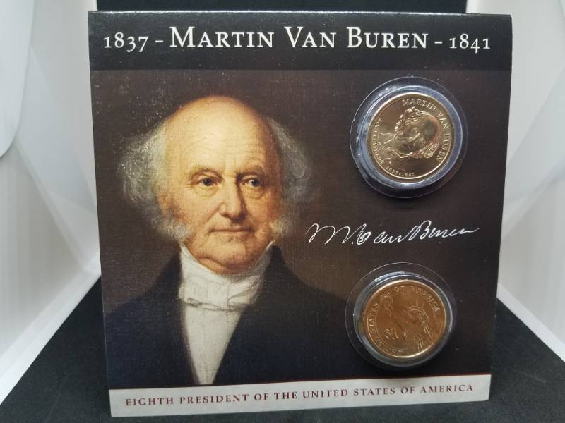 lot 125 image: Martian Van Buren Presidential Collector Card & Coin