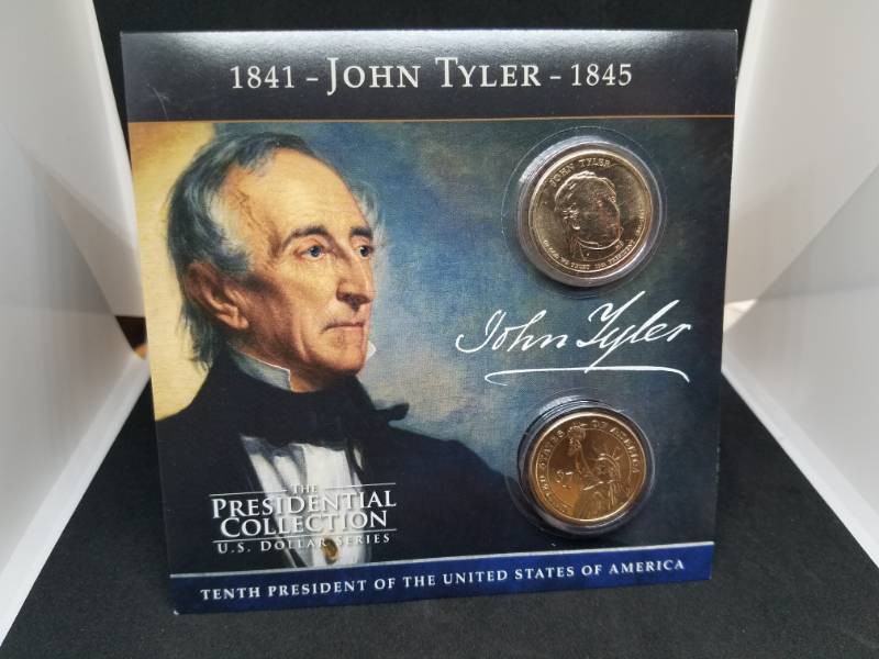 lot 127 image: John Tyler Presidential Collector Card & Coin