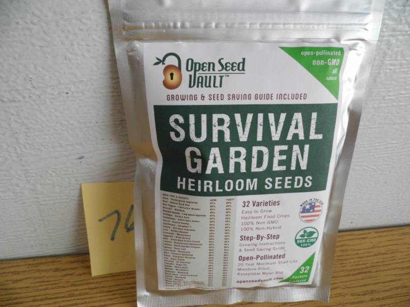 lot 76 image: Open Seed Vaul Survival Seeds