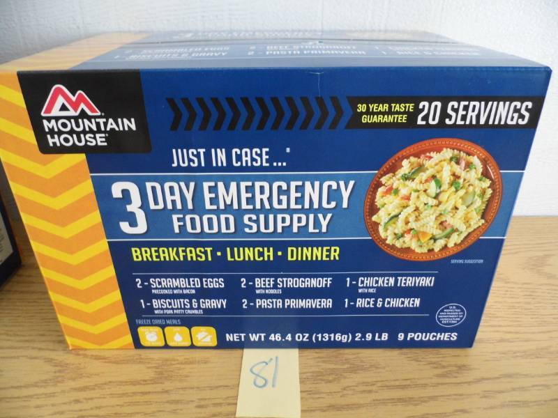 lot 81 image: Mountain House 3 Day Food
