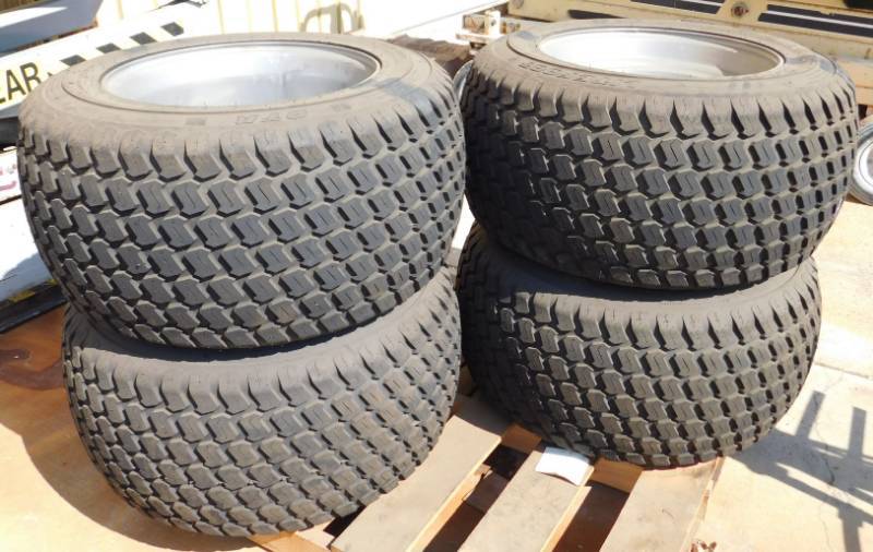 lot 11 image: NEW Litefoot Turf Tires & Rims with 9 Bolt Hubs