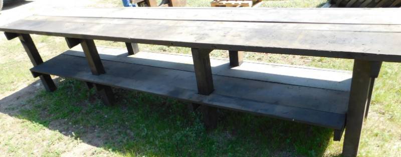 lot 30 image: Wood Work Bench - 12 x 29.5 x 31.5(h)