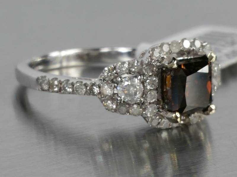 Rare Diamond - Signed Designer 1.65 CT Naturally Colored Brown  Chocolate Diamond Ring - $7400