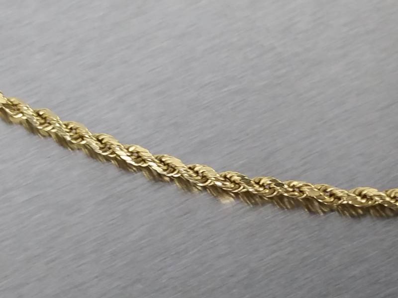 14k Gold Rope Chain Necklace 19