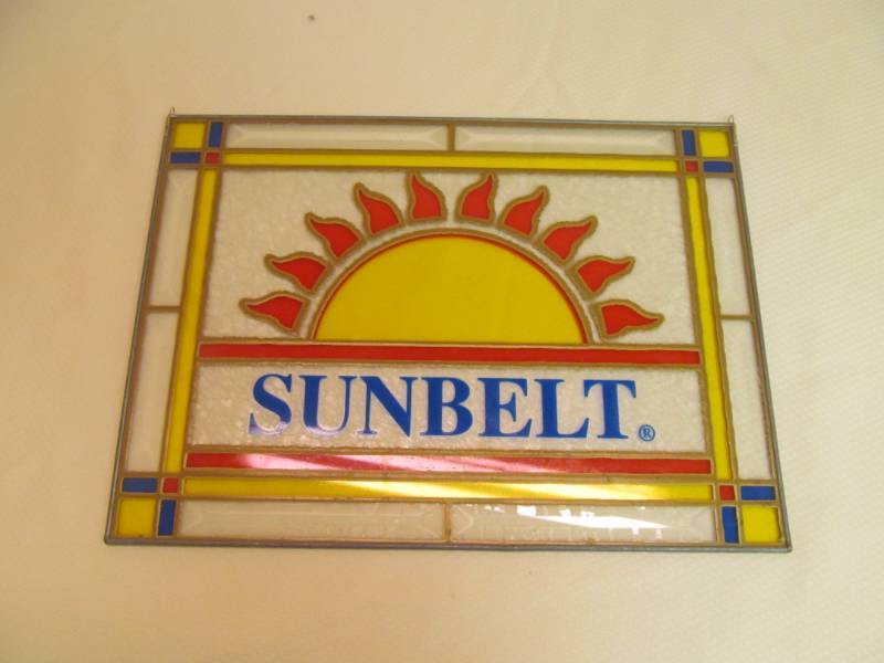 lot 9 image: Sunbelt Strain Leas Glass Sign