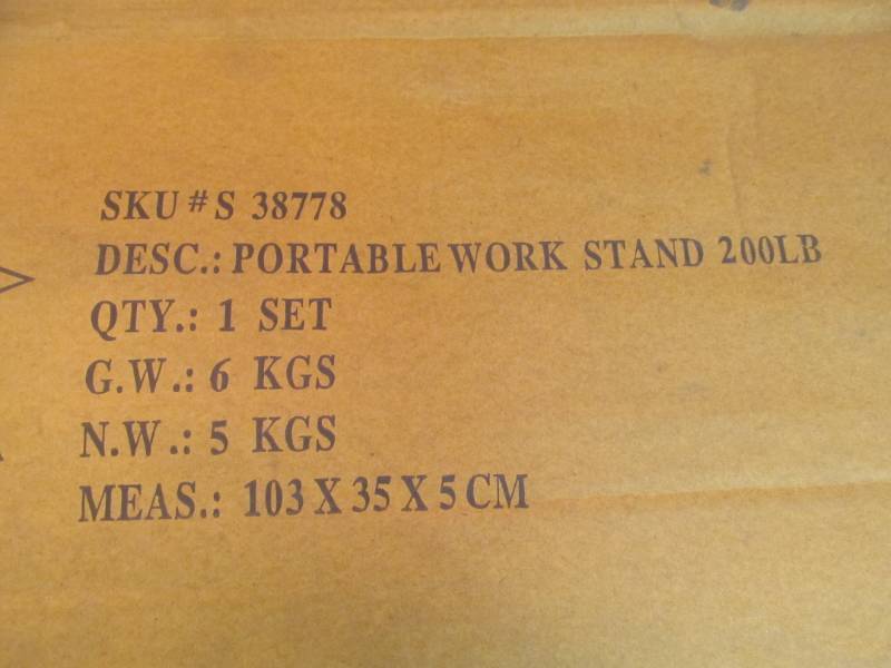lot 38 image: Portable Work stand (Metal)