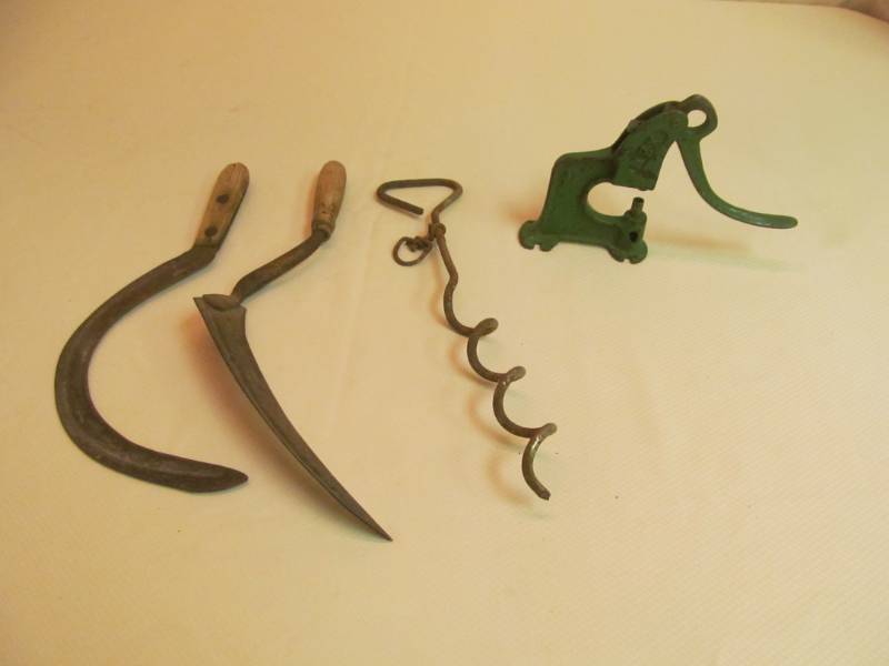 lot 69 image: Vintage Leather Punch, Dog Leash Anchor, 2 Hand Syes