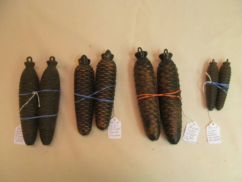 lot 75 image: 4 Pairs of Cuckoo Clock Weights