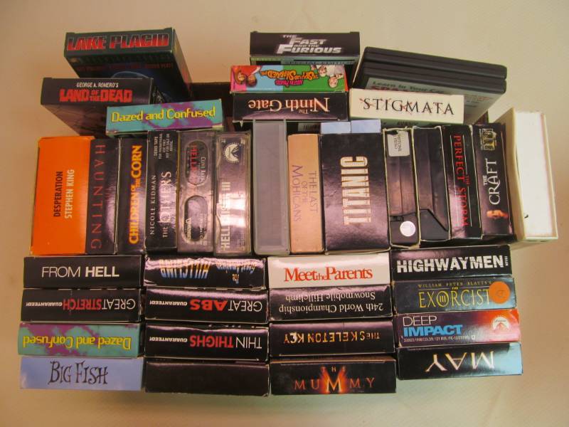 lot 151 image: Large Group of VHS Movies- Mainly Thriller Movies