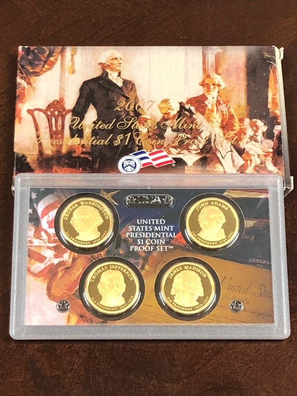 2007 Presidential dollar proof 4 co...