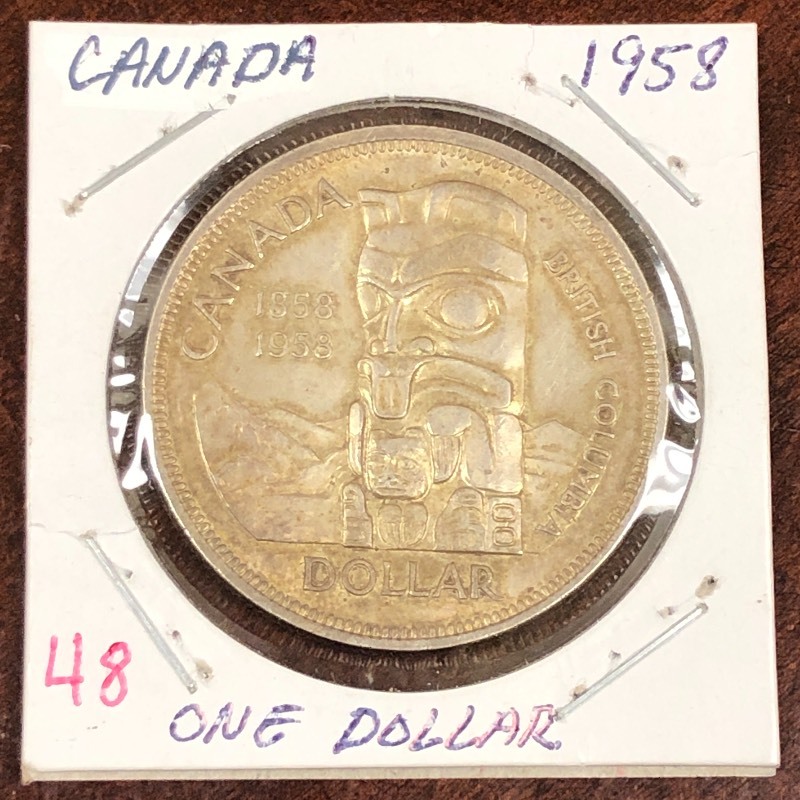 1958 Canadian Silver dollar...
