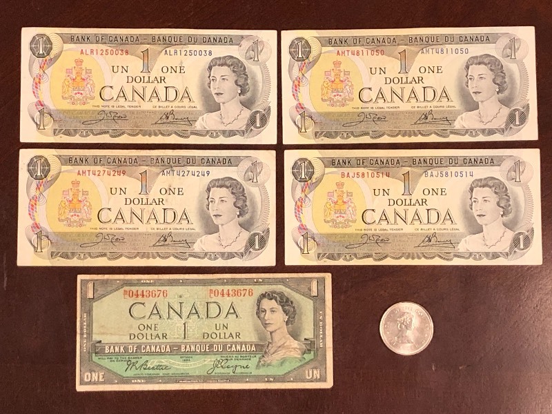 1954 Series dollar, 4) 1973 Series ...