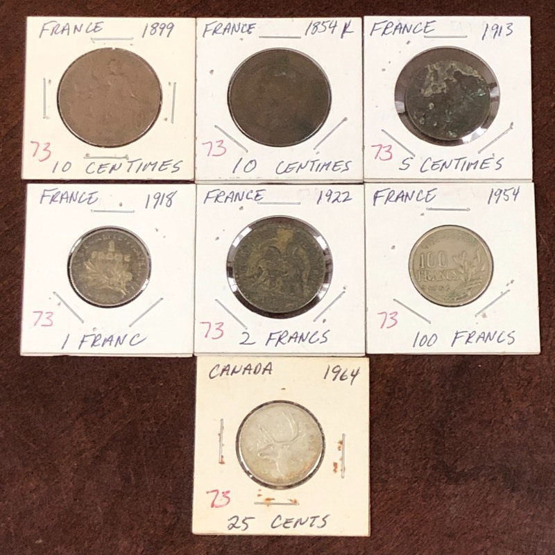 France Silver 1918 1 Franc mixed 1...