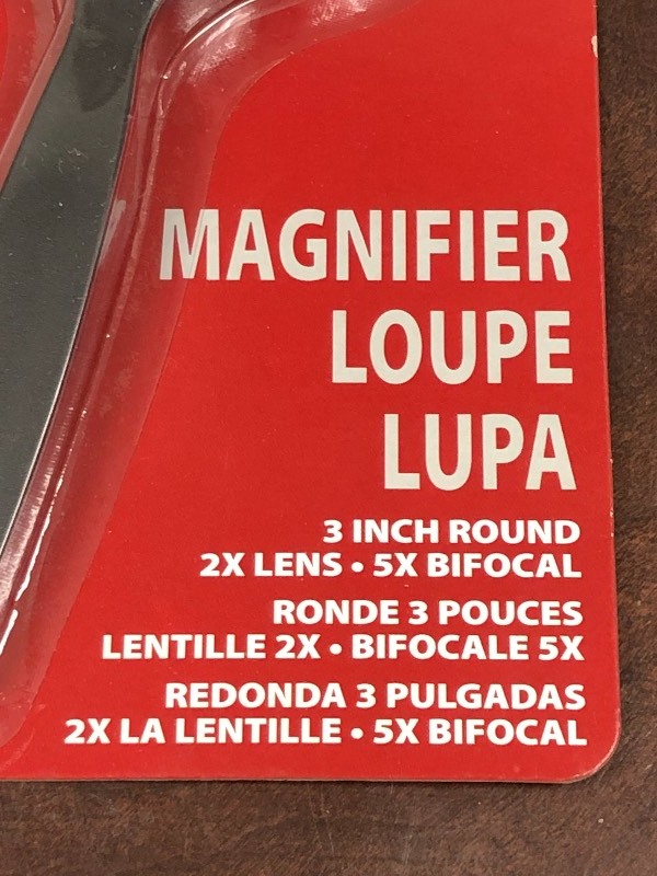 brand new 3 round magnifier with 5...