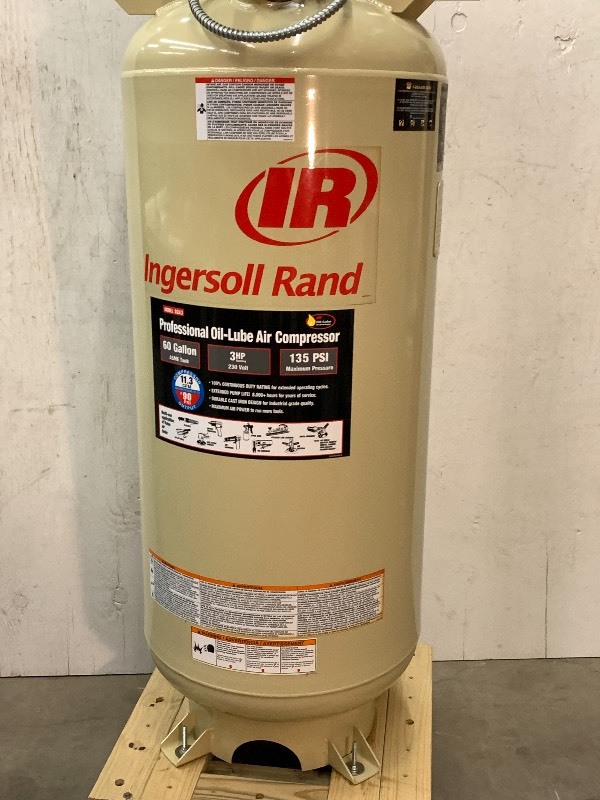 lot 9 image: Ingersoll-Rand 60-Gallon Air Compressor