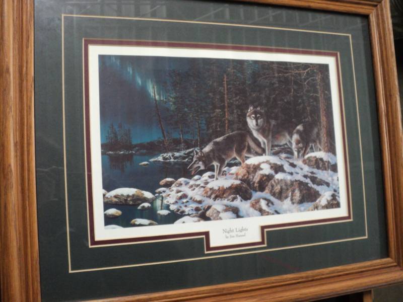 lot 21 image: 16 x 20 Jim Hansel Framed Print Ni...