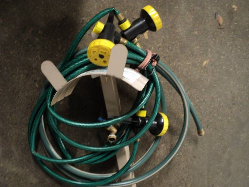 lot 40 image: Free Standing Hose Stand with Hose ...
