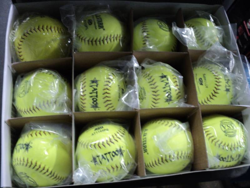 lot 58 image: Case of 12 New Tattoo Softballs...
