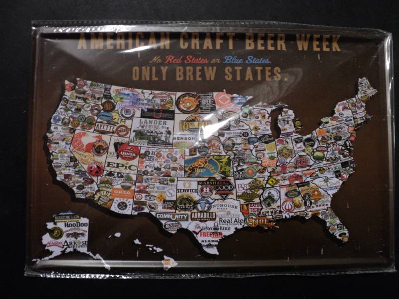 lot 92 image: American Craft Beer Week Metal Sign...
