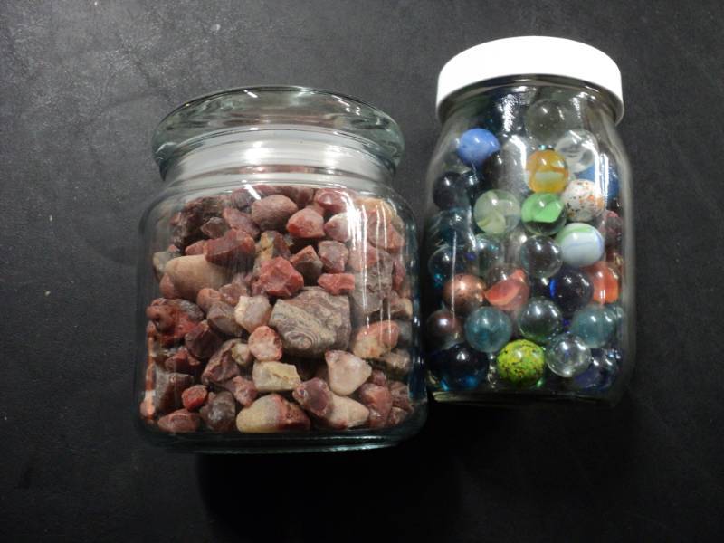 lot 93 image: Jar of Marbles and Agates...