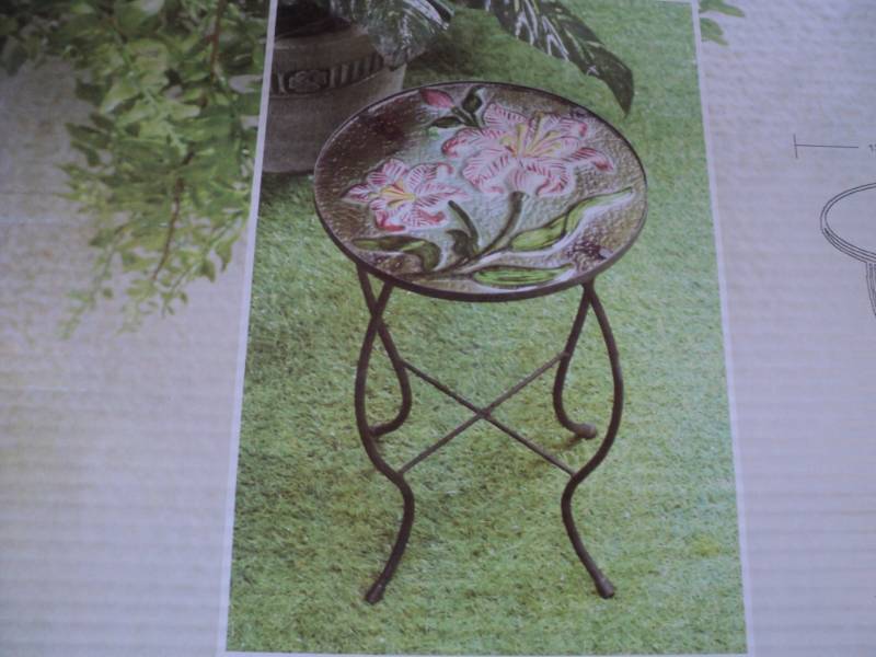 lot 182 image: New Round Garden Table- needs assem...