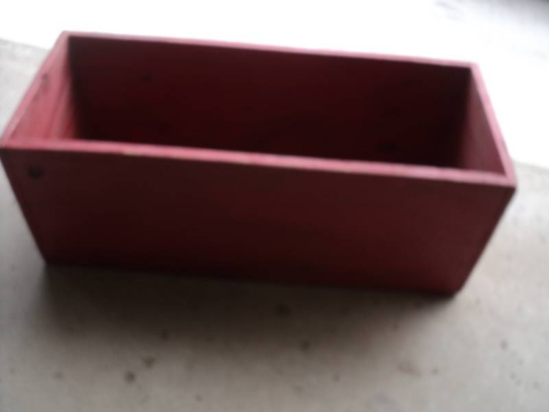 lot 231 image: Painted Wood Box 33 x 14 x 12...