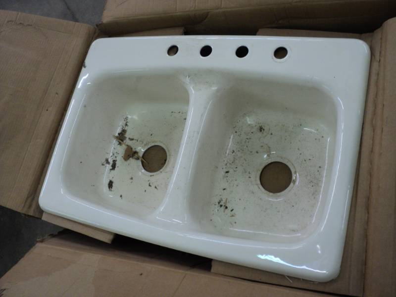 lot 233 image: Kohler Brookfield Self Rimming Sink...