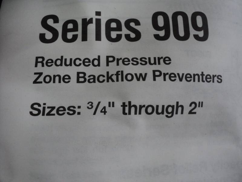 lot 245 image: Series 909 Reduced Pressure Zone Ba...