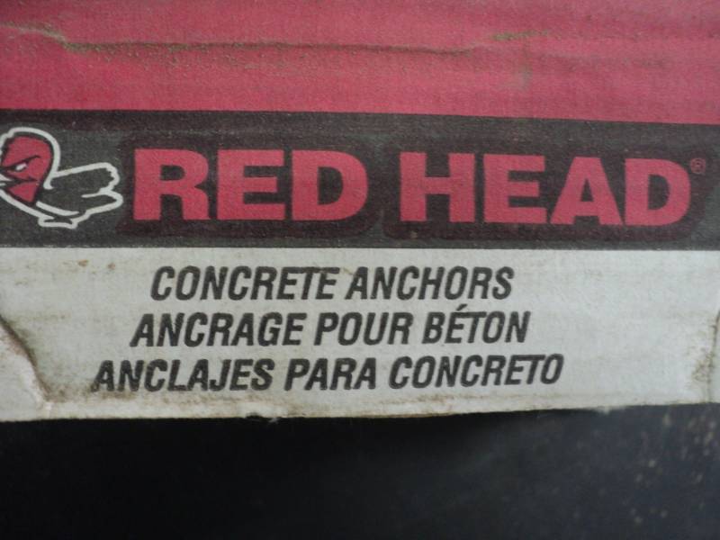 lot 246 image: Box of Red Head Concrete Anchors...