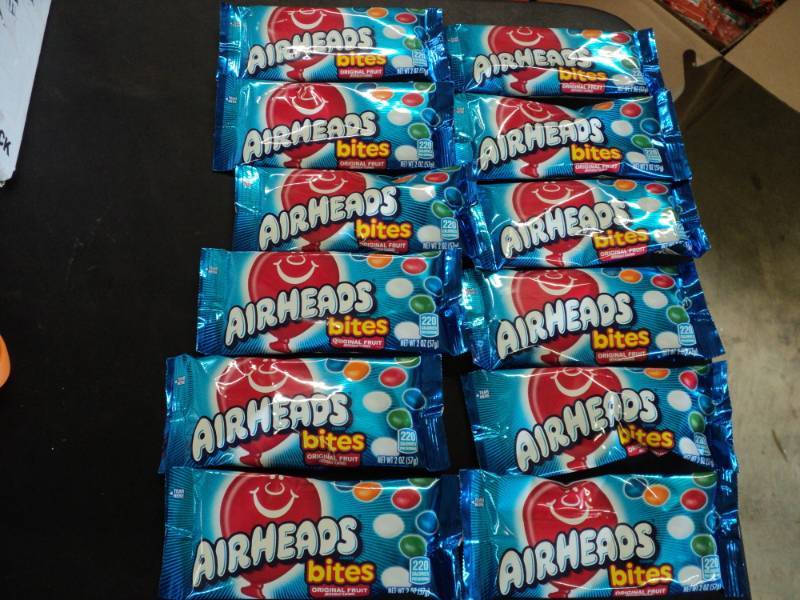 lot 329 image: 12 Bags Airhead Bites 2 oz per bag...