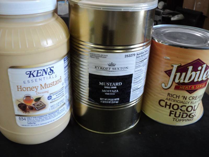 lot 338 image: 1 Jug Honey Mustard, 1 can Mustard ...