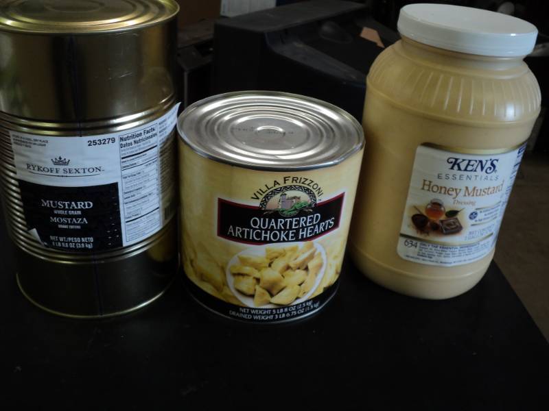 lot 339 image: 1 can Mustard, 1 Jug Mustard and 1 ...