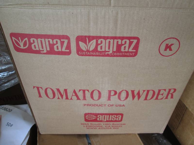 lot 440 image: 55 Pound box of Agraz dried tomato powder