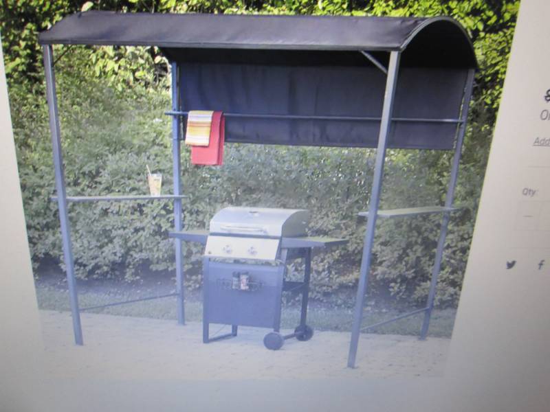 Steel BBQ Grill Gazebo open box Ret...