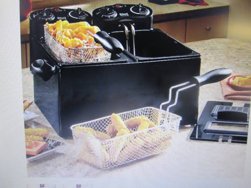 Chef Tested� 6-qt. Dual Deep Fryer...