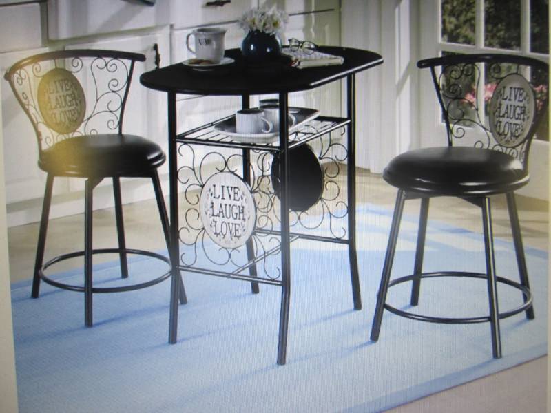 3-Piece Live Laugh Love Bistro Set ...