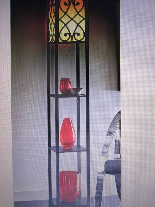 Eurico Floor Lamp with Shelves open...