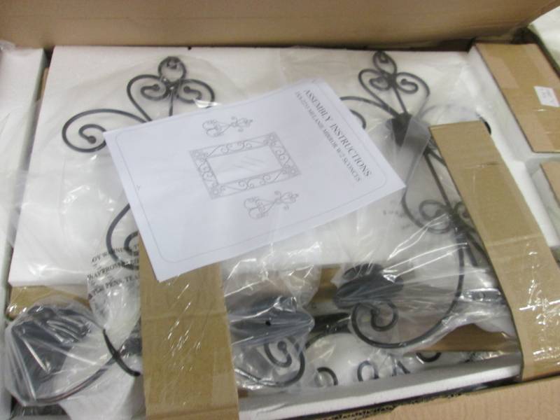 Melanie Mirror and Sconce Set open ...