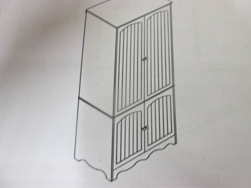 White 4 Door Cabinet open box Assem...
