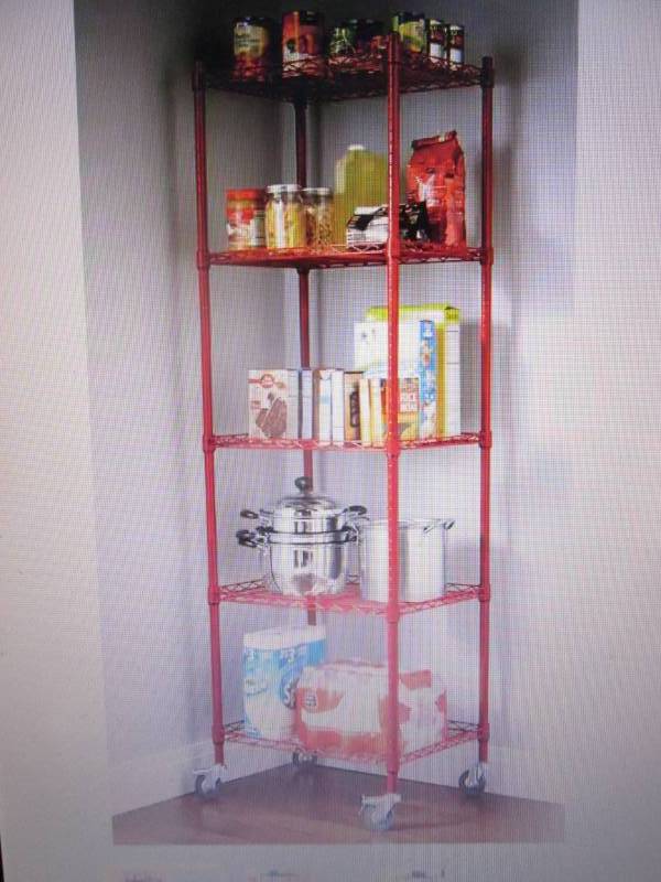 5-Shelf Tower Metal Rolling Rack op...