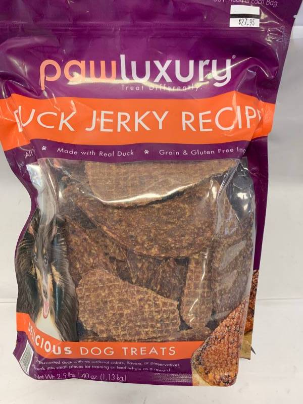 lot 7 image: Duck Jerky Dog Treats 2.5 Pounds  $24.95 at Costco