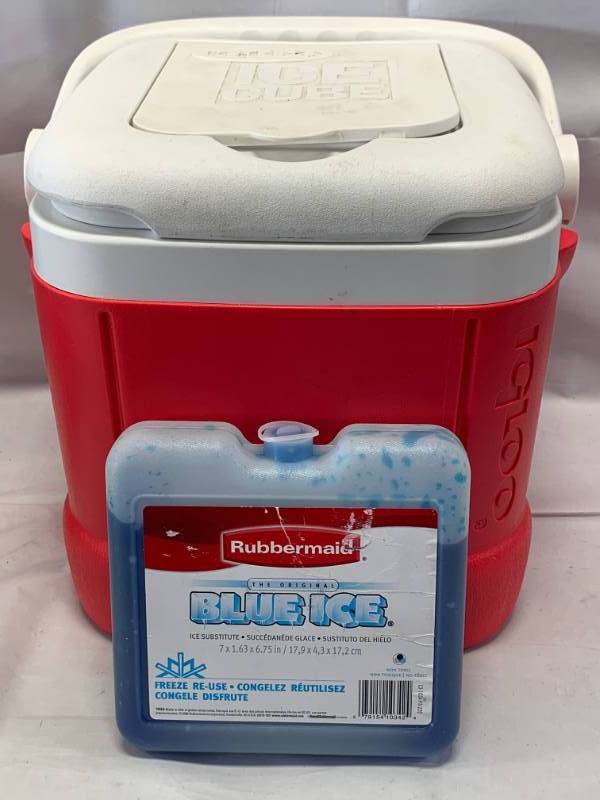 lot 13 image: Igloo Cooler with Blue Ice Pack