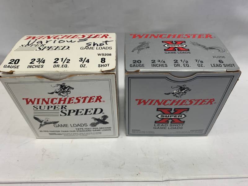 lot 42 image: Winchester 20 Gauge Various Shot Shotgun Shells