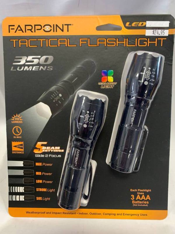 lot 51 image: Farpoint Tactical 5 Beam Setting Flashlights